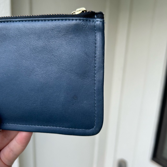 Vintage coach skinny case style 7170 navy blue makeup case wallet true 97 blue - Picture 5 of 5